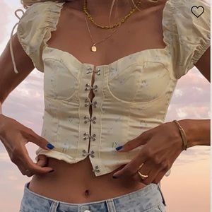 Princess Polly - Allyson Corset Top Yellow 🌞